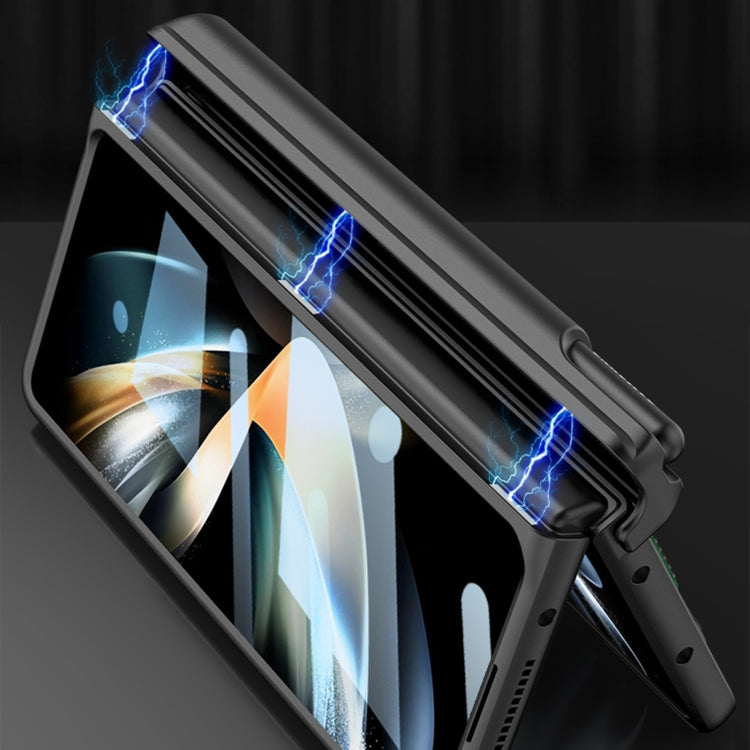 For Samsung Galaxy Z Fold4 GKK Magnetic Fold Hinge Shockproof Phone Case with Wrist Strap(Navy Blue) - Galaxy Z Fold4 5G Cases by GKK | Online Shopping South Africa | PMC TechLife | Buy Now Pay Later Mobicred