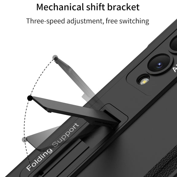 For Samsung Galaxy Z Fold4 GKK Magnetic Fold Full Coverage Anti Peep Phone Case(Wine Red)