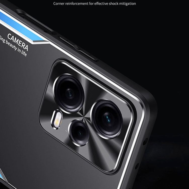 For Xiaomi Redmi Note 12 Pro+ China Blade Series TPU + Titanium Alloy Phone Case with Holder(Black Blue) - free shipping - PMC TechLife - Order now!