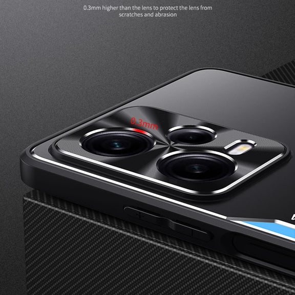 For Xiaomi Redmi Note 12 Pro 5G China Blade Series TPU + Titanium Alloy Phone Case with Holder(Black Red)