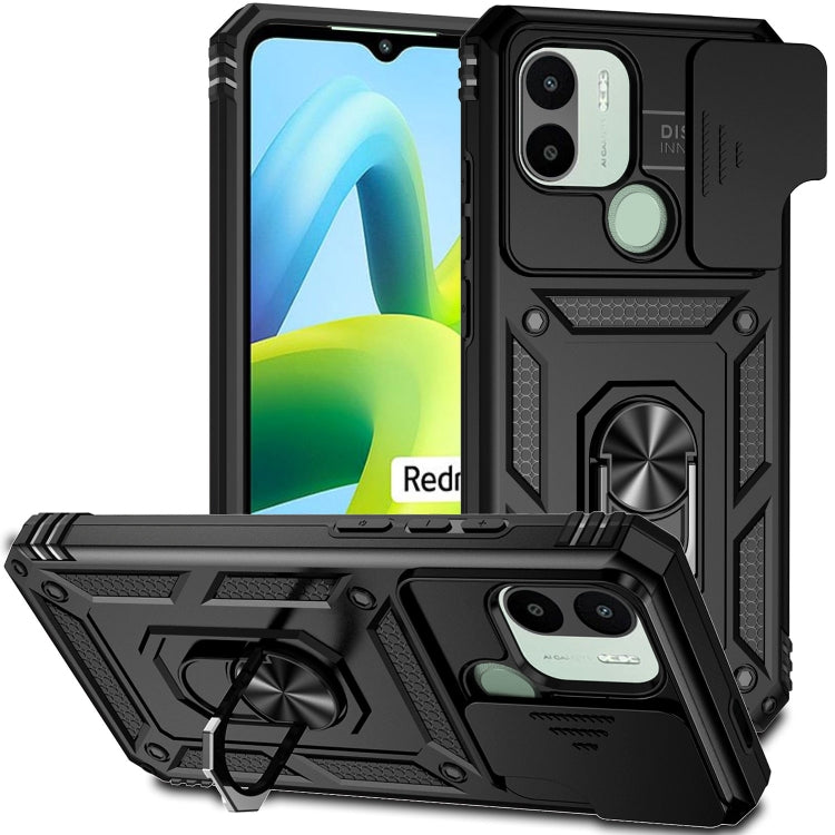 For Xiaomi Redmi A1/A1+ Sliding Camshield Holder Phone Case(Black) - free shipping - PMC TechLife - Order now!