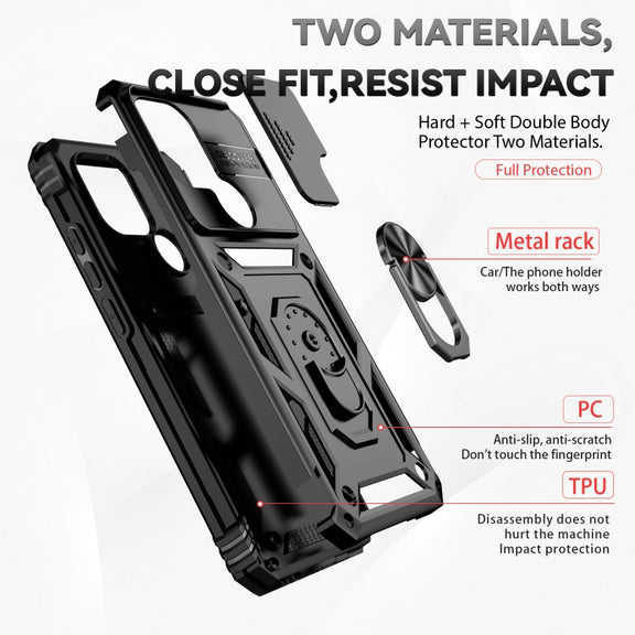 For Xiaomi Redmi A1/A1+ Sliding Camshield Holder Phone Case(Black)