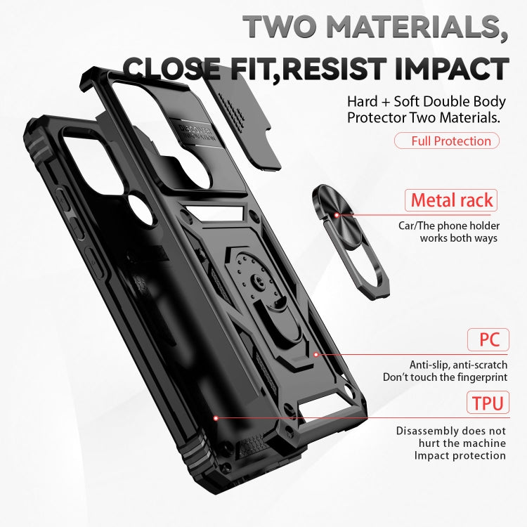For Xiaomi Redmi A1/A1+ Sliding Camshield Holder Phone Case(Black)