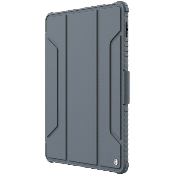 For Xiaomi Pad 5 Pro 12.4 inch  NILLKIN Bumper Pro Leather Tablet Case with Pen Slot & Sleep / Wake-up Function(Grey)