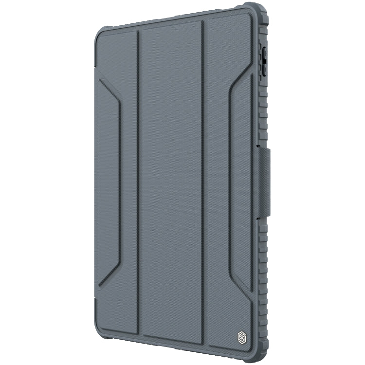 For Xiaomi Pad 5 Pro 12.4 inch  NILLKIN Bumper Pro Leather Tablet Case with Pen Slot & Sleep / Wake-up Function(Grey)
