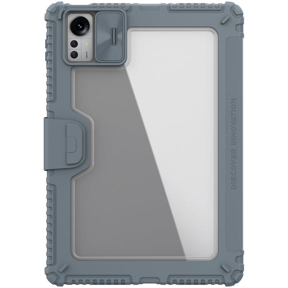 For Xiaomi Pad 5 Pro 12.4 inch  NILLKIN Bumper Pro Leather Tablet Case with Pen Slot & Sleep / Wake-up Function(Grey)