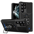 For Samsung Galaxy S23 Ultra 5G Sliding Camshield Phone Case with Ring Holder & Card Slot(Black) - free shipping - PMC TechLife - Order now!