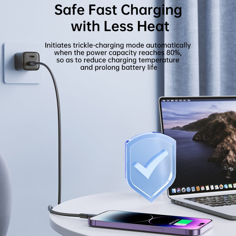 JOYROOM 2.4A USB to 8 Pin Surpass Series Fast Charging Data Cable, Length:1.2m(Black)
