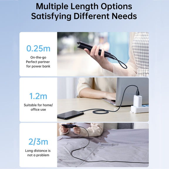 JOYROOM 2.4A USB to 8 Pin Surpass Series Fast Charging Data Cable, Length:1.2m(Black)