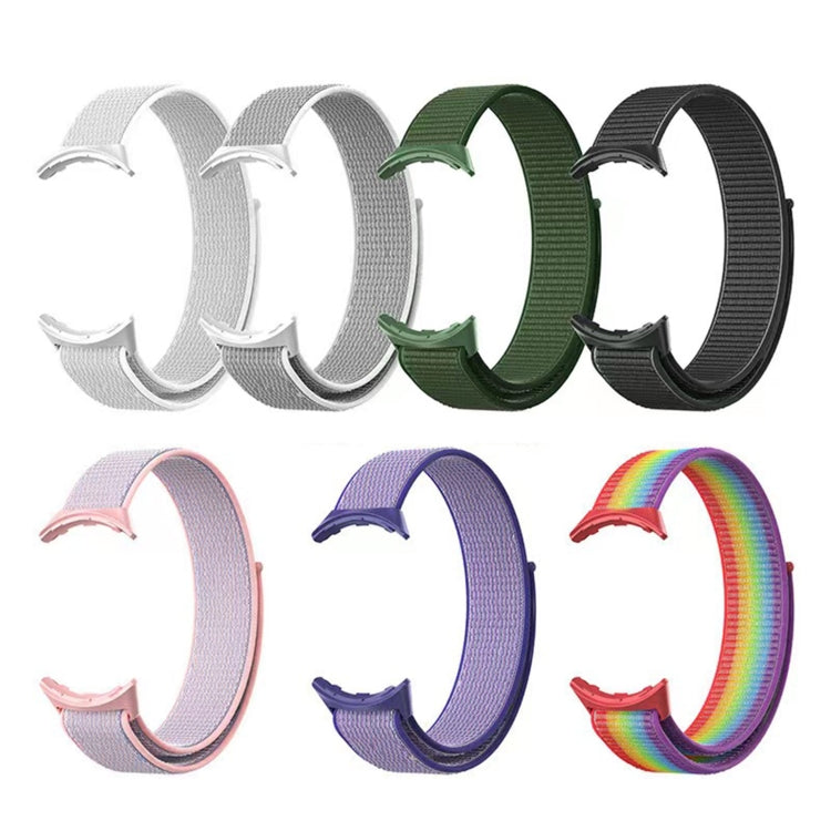 For Google Pixel Watch Nylon Woven Plastic Connector Watch Band(Pink Sand) - free shipping - PMC TechLife - Order now!