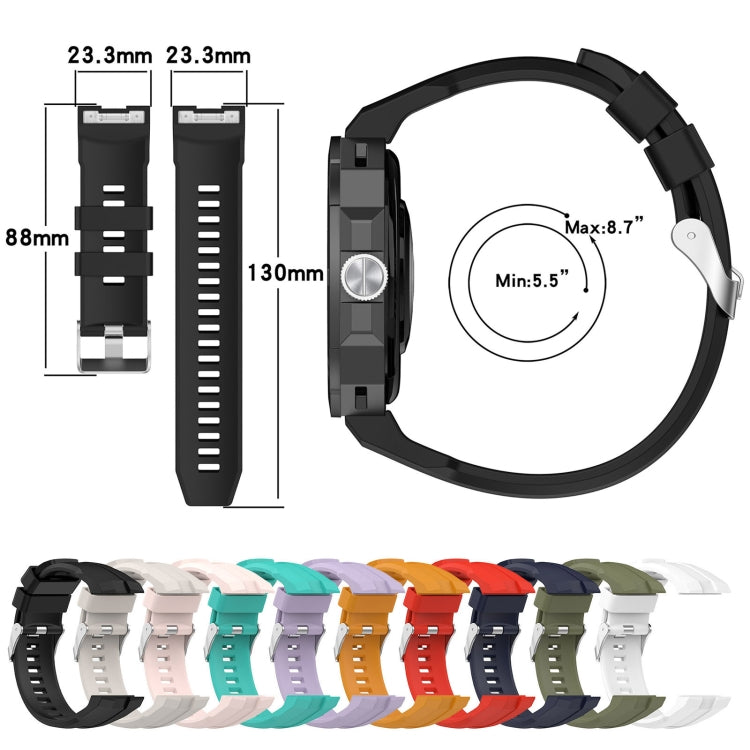 For Huawei Watch GT Cyber Monochrome Silicone Watch Band (Blue) - Smart Wear by PMC TechLife | Online Shopping South Africa | PMC TechLife
