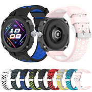 For Huawei Watch GT Cyber Two-color Silicone Watch Band(Black Fluorescent Green)