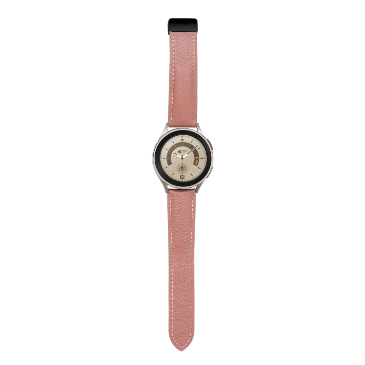 20mm Folding Buckle Genuine Leather Watch Band(Grey)