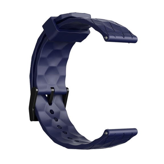 20mm Football Texture Silicone Watch Band(Navy Blue)