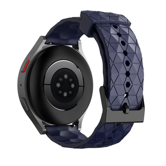 20mm Football Texture Silicone Watch Band(Navy Blue)