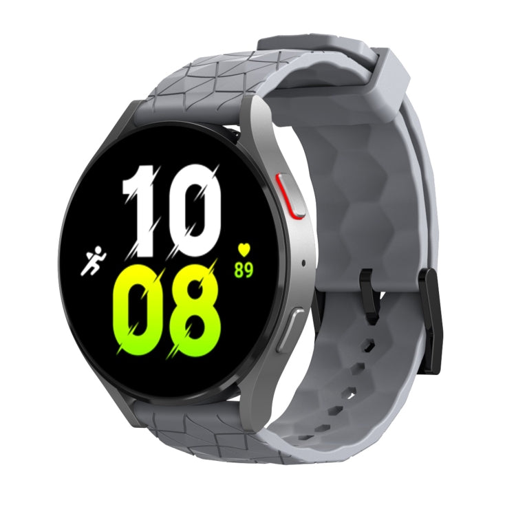 20mm Football Texture Silicone Watch Band(Grey) - free shipping - PMC TechLife - Order now!