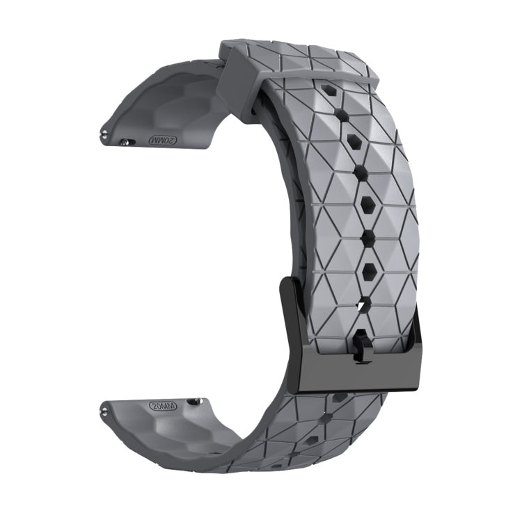 20mm Football Texture Silicone Watch Band(Grey) - free shipping - PMC TechLife - Order now!