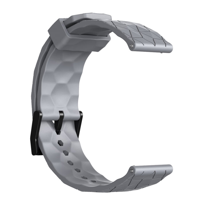 20mm Football Texture Silicone Watch Band(Grey)