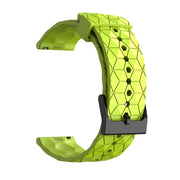 20mm Football Texture Silicone Watch Band(Lime Green)