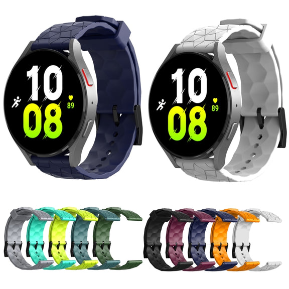 20mm Football Texture Silicone Watch Band(Grey)