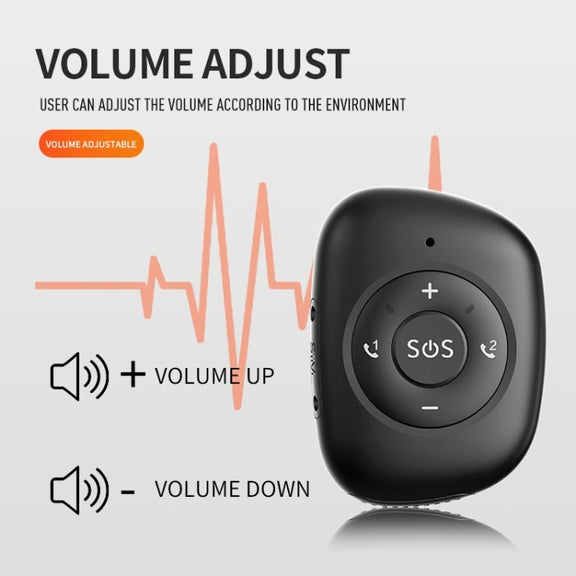 RF-V50 IP67 Water-resistant 4G LTE 3G 2G GSM Elderly SOS Button Emergency Alarm GPS Tracker(Black)
