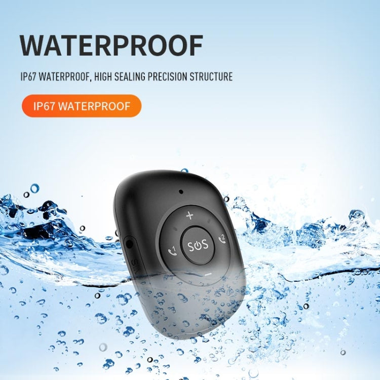 RF-V50 IP67 Water-resistant 4G LTE 3G 2G GSM Elderly SOS Button Emergency Alarm GPS Tracker(Black)
