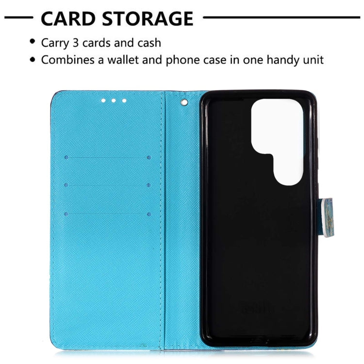 For Samsung Galaxy S23 Ultra 5G 3D Painting Horizontal Flip Leather Phone Case(Dream Wind Chimes)
