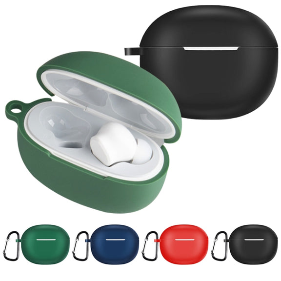 For Realme T100 Wireless Earphone Silicone Protective Case(Dark Green)