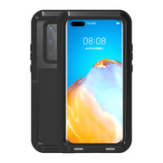 For Huawei P40 Pro LOVE MEI Metal Shockproof Water-resistant Dustproof Protective Case(Black)