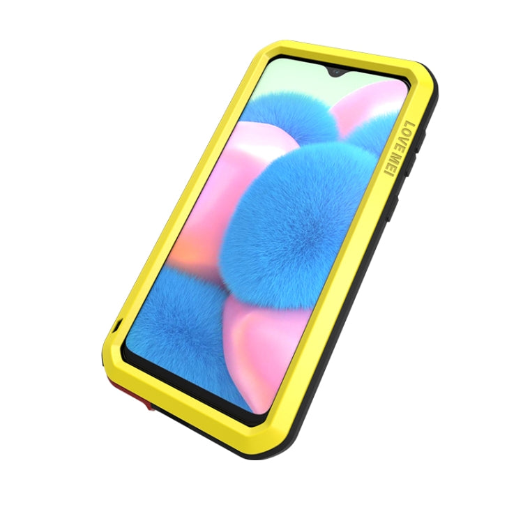 For Galaxy A30s LOVE MEI Metal Shockproof Waterproof Dustproof Protective Case(Yellow) - free shipping - PMC TechLife - Order now!