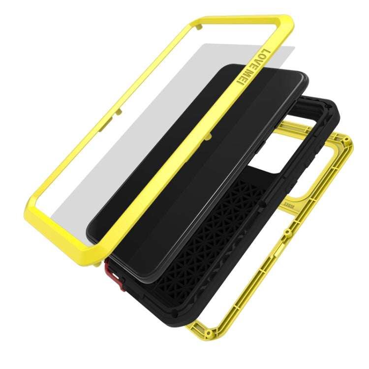 For Galaxy A30s LOVE MEI Metal Shockproof Waterproof Dustproof Protective Case(Yellow) - free shipping - PMC TechLife - Order now!