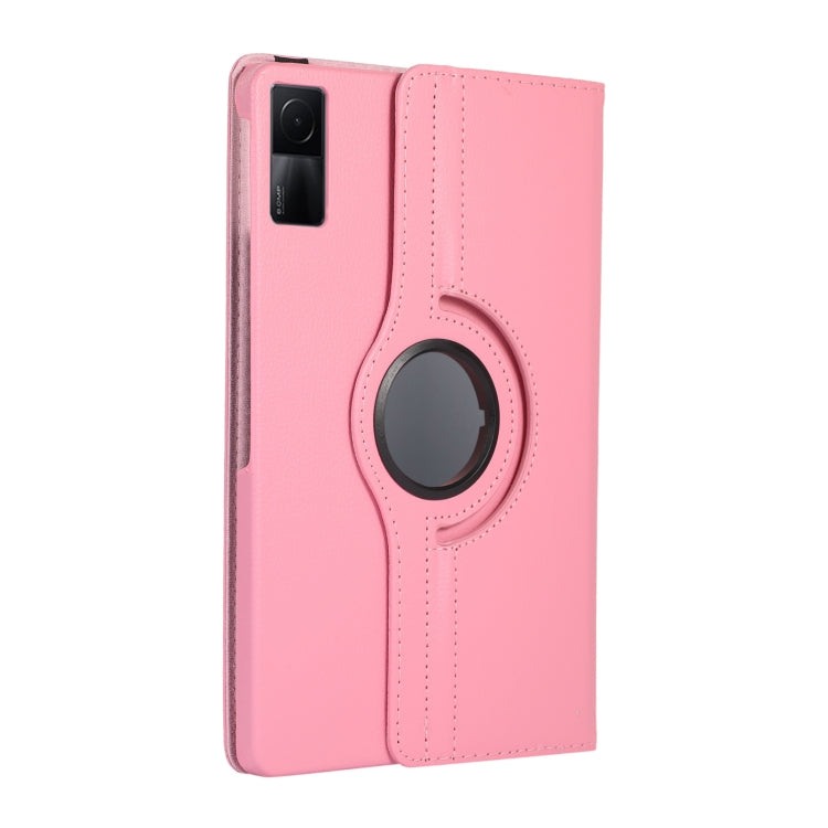 For Xiaomi Redmi Pad 10.61 360 Degree Rotation Litchi Texture Leather Tablet Case(Pink)