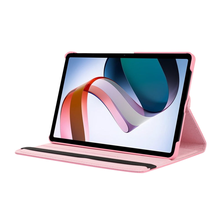For Xiaomi Redmi Pad 10.61 360 Degree Rotation Litchi Texture Leather Tablet Case(Pink)