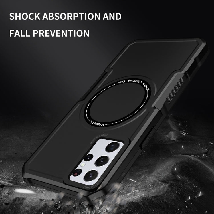 For Samsung Galaxy S23+ 5G MagSafe Shockproof Armor Phone Case(Black) - Galaxy S23+ 5G Cases by PMC TechLife | Online Shopping South Africa | PMC TechLife