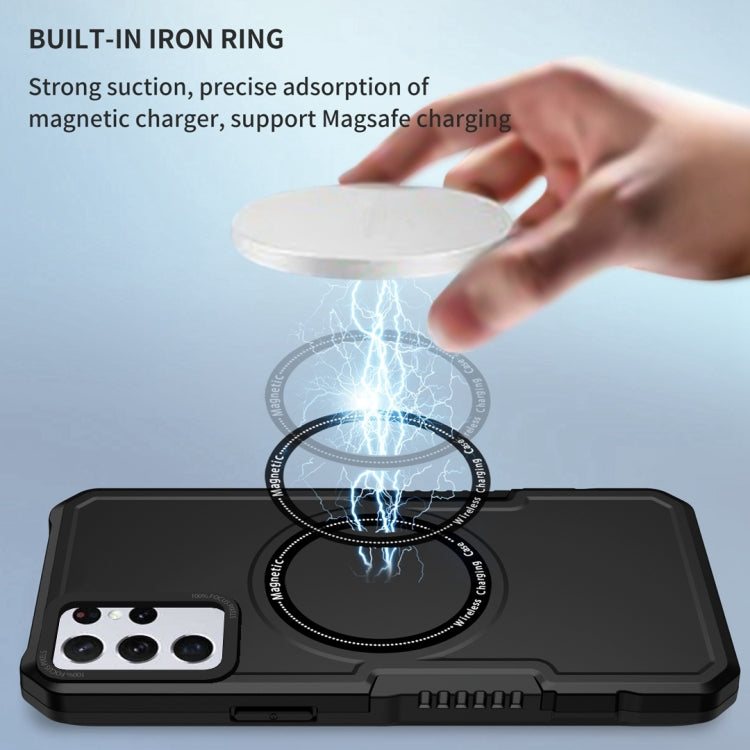 For Samsung Galaxy S23+ 5G MagSafe Shockproof Armor Phone Case(Black) - Galaxy S23+ 5G Cases by PMC TechLife | Online Shopping South Africa | PMC TechLife