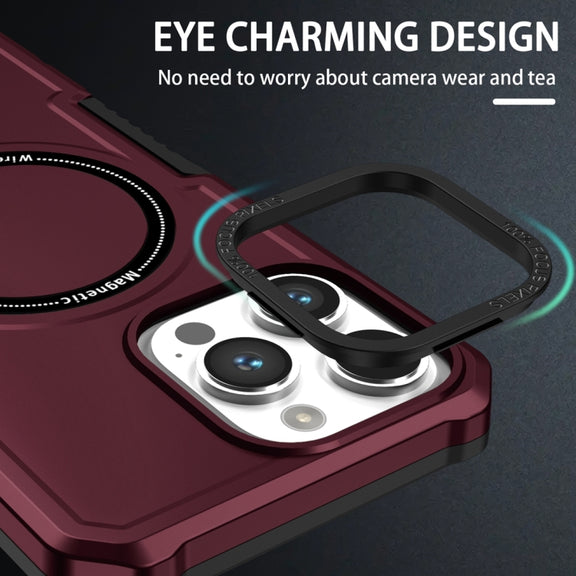 For Samsung Galaxy S20 FE MagSafe Shockproof Armor Phone Case(Wine Red)
