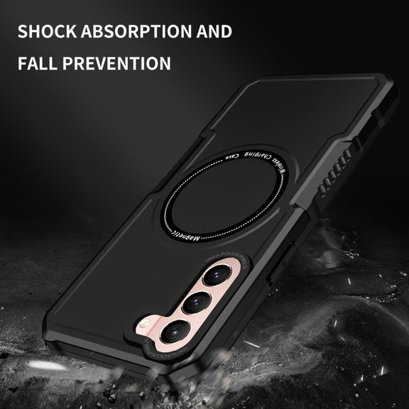 For Samsung Galaxy S21 5G MagSafe Shockproof Armor Phone Case(Black)