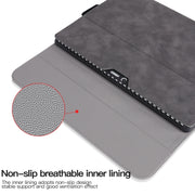 For Microsoft Surface Pro 9 / Surface Pro 10 Sheepskin All-Inclusive Shockproof Protective Case with Power Bag(Grey)