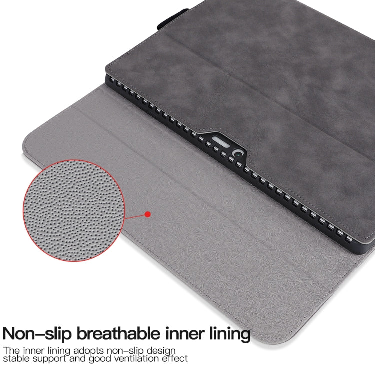 For Microsoft Surface Pro 9 / Surface Pro 10 Sheepskin All-Inclusive Shockproof Protective Case with Power Bag(Grey)