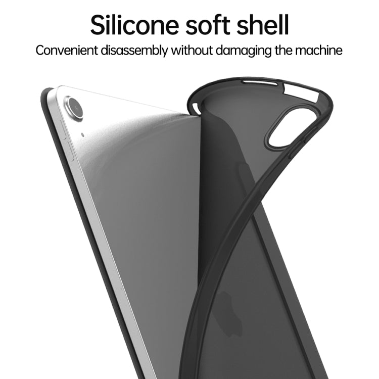 For iPad 2025 / 2022 Multi-folding TPU Leather Smart Tablet Case(Rose Gold)
