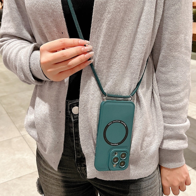 For iPhone 12 Pro MagSafe Magnetic Lanyard Phone Case(Black) - iPhone 12 / 12 Pro Cases by PMC TechLife | Online Shopping South Africa | PMC TechLife | Buy Now Pay Later Mobicred