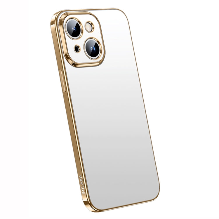 For iPhone 14 SULADA Electroplating Frosted All-inclusive TPU Phone Case(Gold) - iPhone 14 Cases by SULADA | Online Shopping South Africa | PMC TechLife | Buy Now Pay Later Mobicred