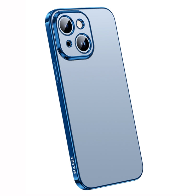 For iPhone 14 Plus SULADA Electroplating Frosted All-inclusive TPU Phone Case(Blue) - iPhone 14 Plus Cases by SULADA | Online Shopping South Africa | PMC TechLife