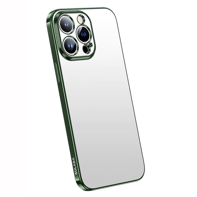 For iPhone 14 Pro Max SULADA Electroplating Frosted All-inclusive TPU Phone Case(Green) - iPhone 14 Pro Max Cases by SULADA | Online Shopping South Africa | PMC TechLife | Buy Now Pay Later Mobicred