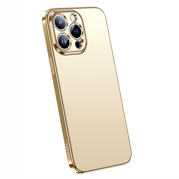 For iPhone 14 Pro Max SULADA Electroplating Frosted All-inclusive TPU Phone Case(Gold) - iPhone 14 Pro Max Cases by SULADA | Online Shopping South Africa | PMC TechLife