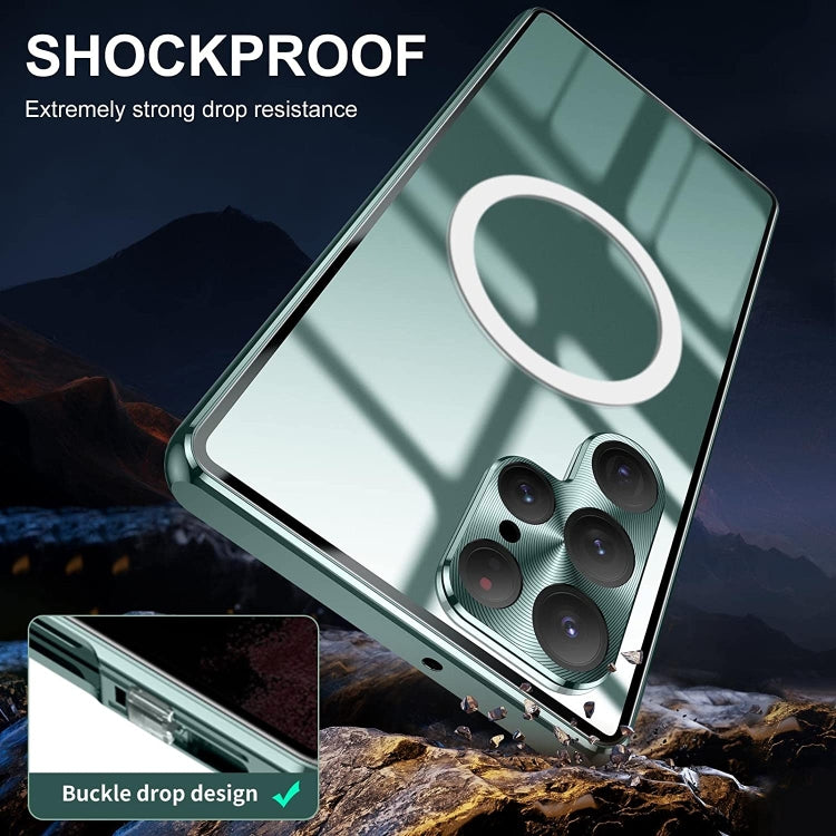 For Samsung Galaxy S22 Ultra 5G Lens Protector MagSafe Double Sided Magnetic Phone Case (Blue) - Galaxy S22 Ultra 5G Cases by PMC TechLife | Online Shopping South Africa | PMC TechLife
