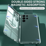 For Samsung Galaxy S22 Ultra 5G Lens Protector MagSafe Double Sided Magnetic Phone Case(Green)