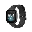 For Fitbit Versa 3 / Sense Genuine Leather Watch Band(Black) - free shipping - PMC TechLife - Order now!