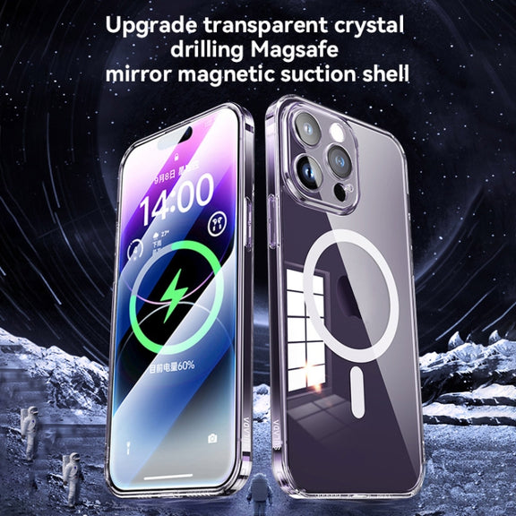For iPhone 14 Pro Max SULADA Jingpin Series All-inclusive Lens Electroplated TPU Phone Case(Transparent)