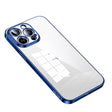For iPhone 14 Pro Max SULADA Shine Through Series Plating TPU Transparent Phone Protective Case(Blue) - iPhone 14 Pro Max Cases by SULADA | Online Shopping South Africa | PMC TechLife | Buy Now Pay Later Mobicred